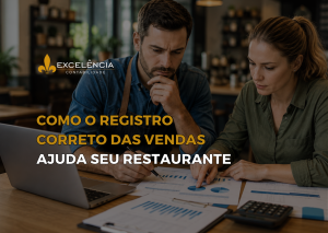 Gestor analisando controle de vendas para restaurante e indicadores financeiros