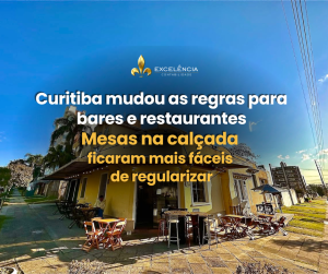 Bares utilizando mesas e cadeiras nas calçadas em Curitiba